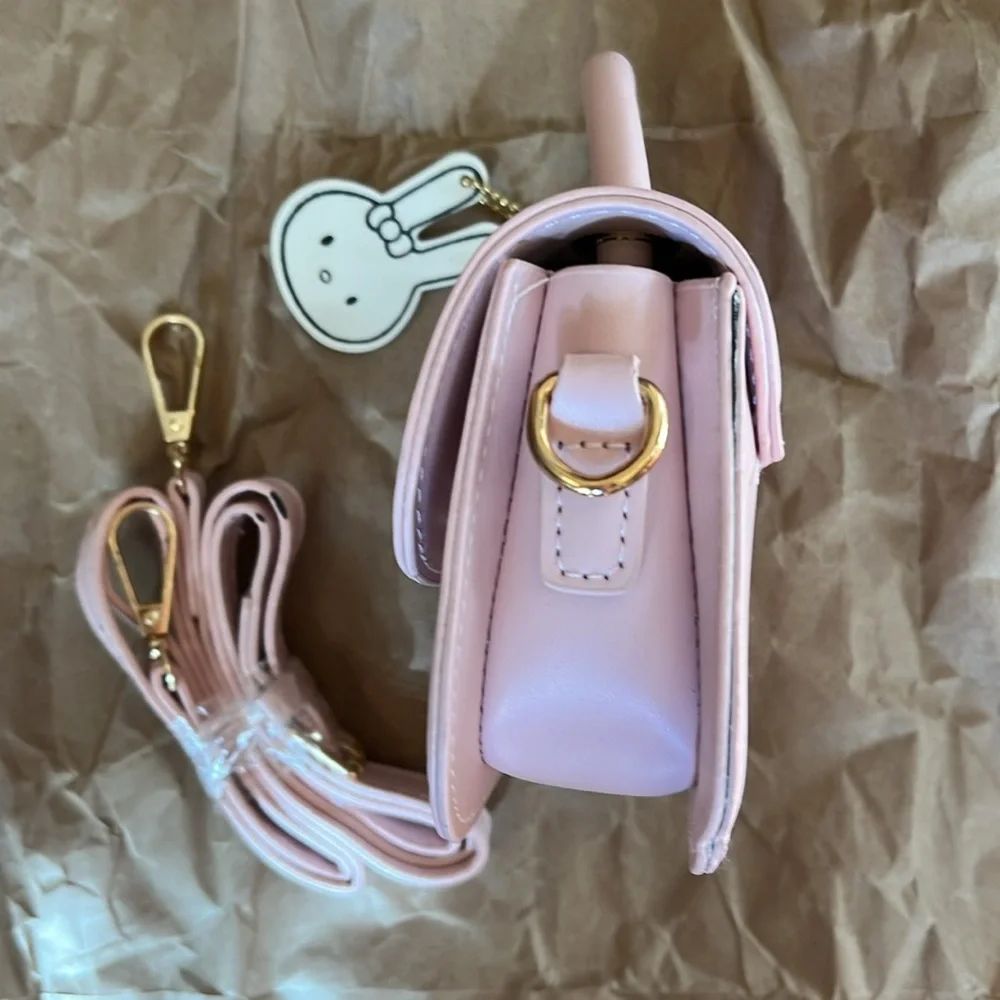 NWOT PU leather, mini Miffy bag in precious pink! - Picture 6 of 6